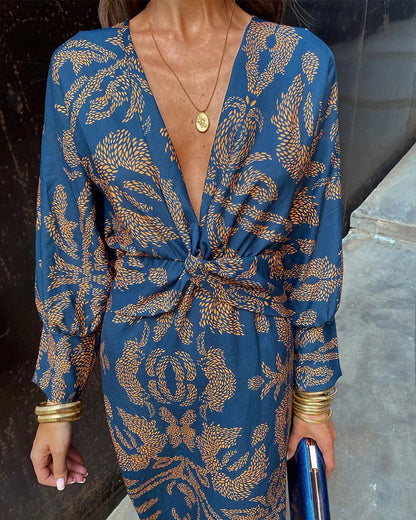 Dineke | Stylish Knot-Front Maxi Dress