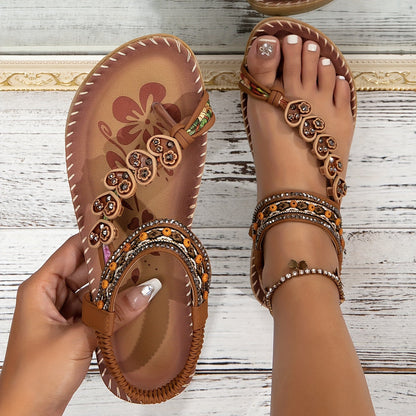Danielle™ | Floral Beaded Chic Sandals