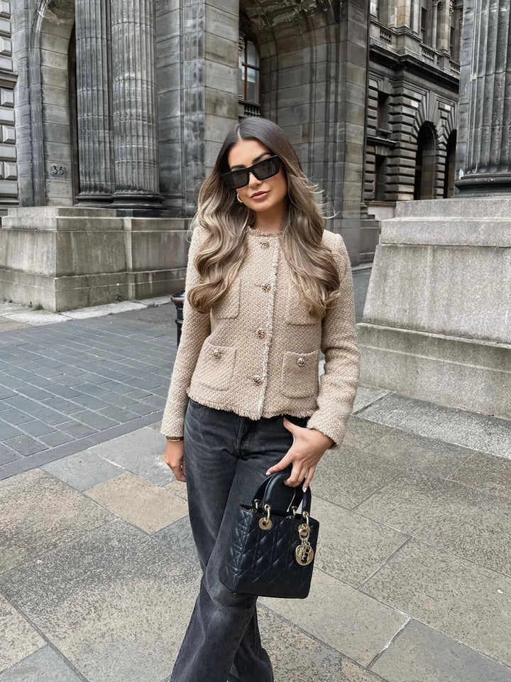 Delilah™ | Stylish Tweed Cropped Jacket