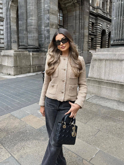 Delilah™ | Stylish Tweed Cropped Jacket
