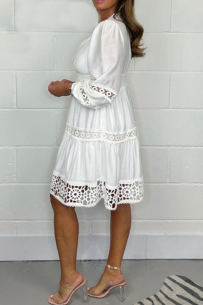 Madison | Lace Detail V-Neck Dress
