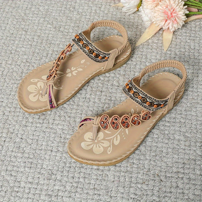 Danielle™ | Floral Beaded Chic Sandals