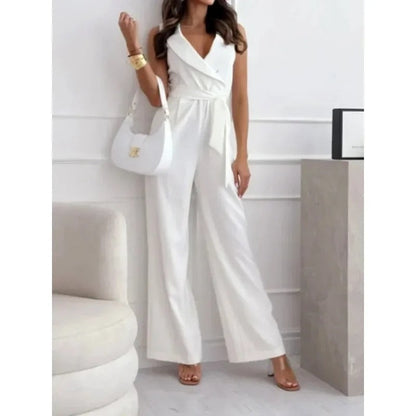 Layla | Stylish Wrap-Front Wide-Leg Jumpsuit