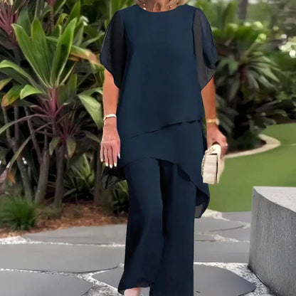 Karly | Chic Asymmetrical Top and Pants Set